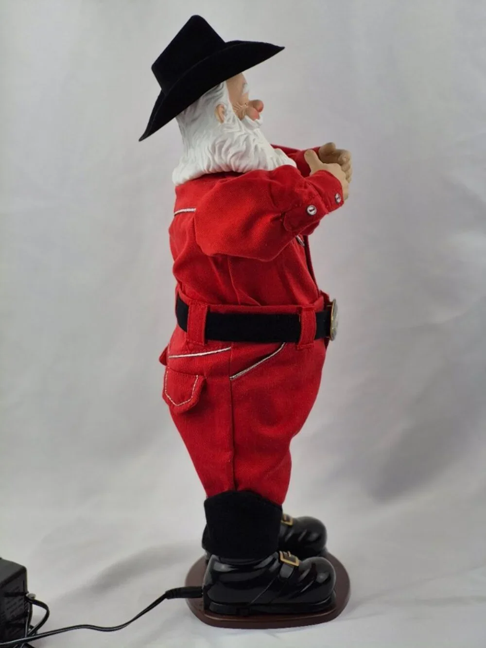 Holly Jolly Rock Santa Alan Jackson Animated Dancing Cowboy 1999 Sings & Swings